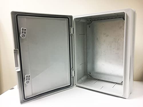 TEM IP65 Waterproof Lockable Electrical Enclosure, Plastic, Includes Internal Backplate, 2 Keys, 4 Mounting Feet, Fitting Screws, Size 400mm x 300mm x 170mm