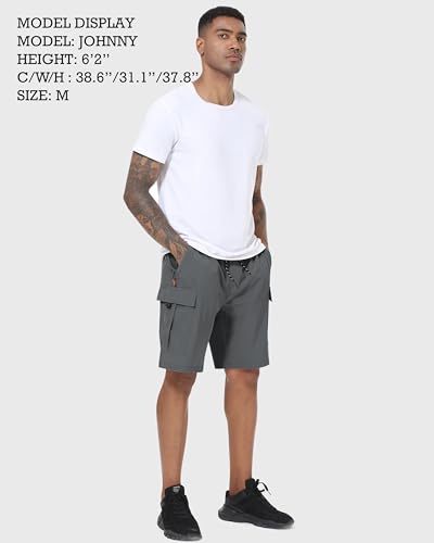 Image of Men's Cargo Shorts Quick Dry Lightweight Stretch Hiking Shorts for Men with 5 Pockets No Lining
