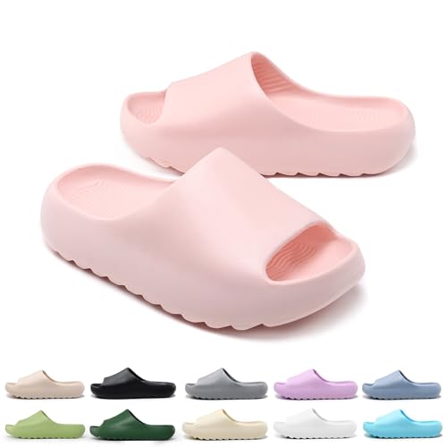 Image of Cloud Slides for Kids,Boys Girls Shower Slippers Bathroom Pool Sandals,Toddler Home House Open Toe Comfy Thick Sole Slippers,Summer Non-Slip Beach Shoes