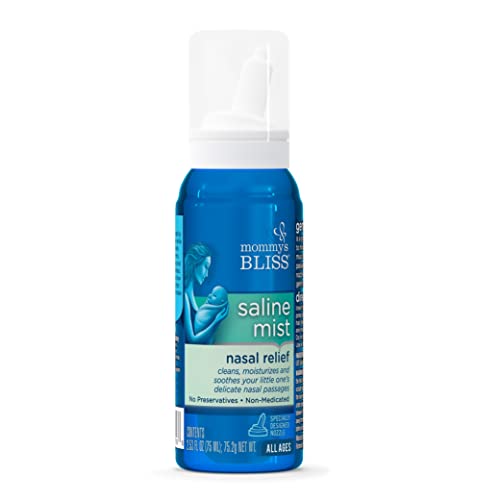 Image of Mommy's Bliss Soothing Saline Mist Nasal Relief, Non-Medicated and No Preservatives - 2.53 FL OZ Bottle