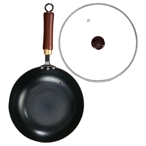 Generico Sartén de hierro, olla gruesa de hierro sin revestimiento, antiadherente natural hecha a mano para cocina doméstica, restaurantes, campamentos, placas de inducción