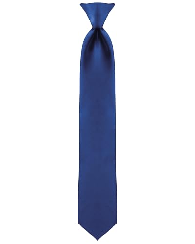 boxed-gifts Clip on Ties for Men - Premium Black Solid Color Clip on Tie