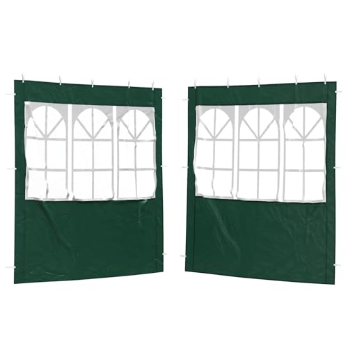 vidaXL 2 x 2 x 195 cm, verde PE y acero, cortina rectangular moderna para fiestas, decoración de eventos, refugio temporal, ceremonias al aire libre