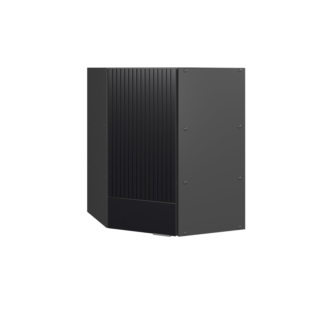 Vicco Corner wall cabinet Fame-Line, Black striped, 57 cm, for combination with other modules from the Fame-Line series