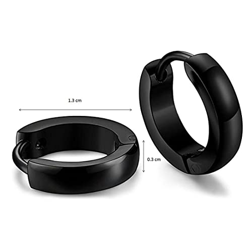 Yellow Chimes Earrings for Men and Boys | Fashion Hoop Earring for Men | Stainless Steel Huggie Hoop Earrings | Accessories Jewellery for Men | Birthday Gift for Men and Boys... - Image 3