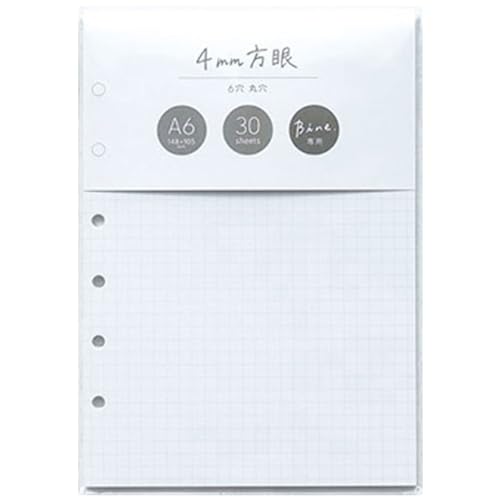 Amazon.co.jp: Bine/バイン A6 リフィル 30枚【4mm方眼ホワイト