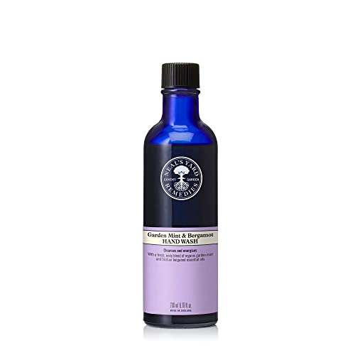 Neal's Yard Remedies Garden Mint & Bergamot Essential Oils Hand Wash – No Pump | Vegan Hand Wash Made with Organic Ingredients | Protects Skin from Dryness | 200ml