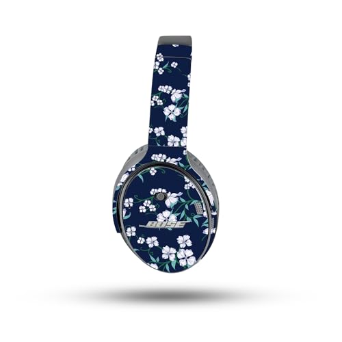 Image of MightySkins Skin Compatible with Bose QuietComfort 35 II Headphones - White Freesia | Protective, Durable, and Unique Vinyl Decal wrap Cover | Easy to Apply, Remove, and Change Styles