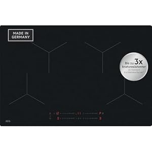 AEG Induktionskochfeld Autark 80 cm, Made in Germany, 4 Flex-Kochzonen mit kratzresistenter SaphirMattSE-Oberfläche, Powerfunktion für schnelleres Kochen, Timer, Touch-Bedienung, Rahmenlos, TO84IA0FIT