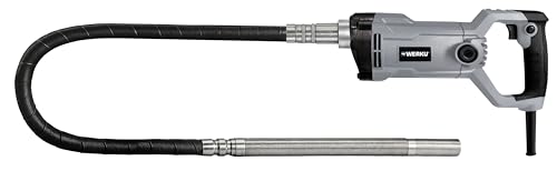 Werku WK400180, Vibrador Hormigón Alta Frecuencia, Calidad Profesional, Potencia 1100 W, Cable Eléctrico 5 m, Incluye PRCD y Manguera-Cabezal 3 m