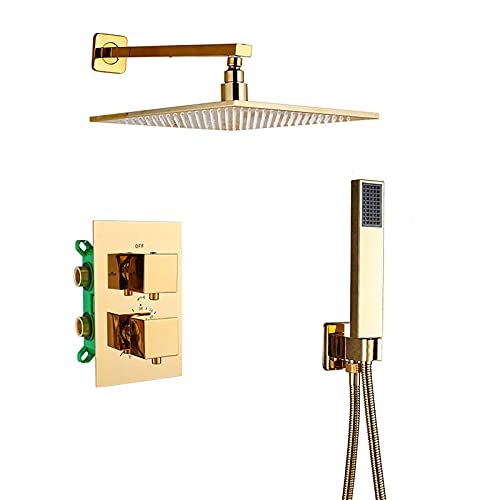 Ensemble de douche combiné mural en laiton chromé et design moderne