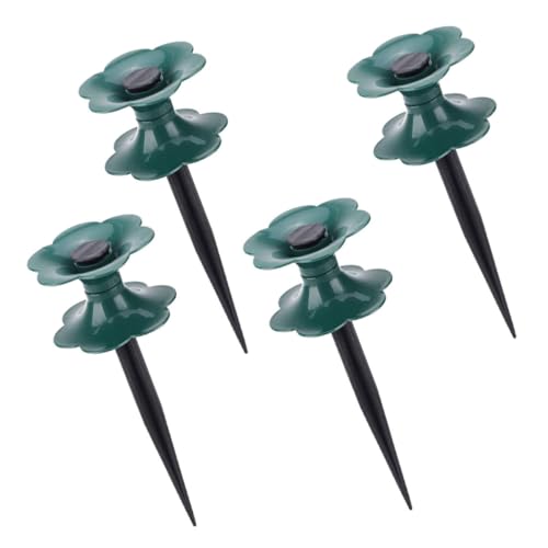 Image of CHICAMPERA Heavy Duty Garden Hose Guide Stand with Long Plastic Spike Sturdy PVC Hose Stake for Plant Protection in Greenhouse and Flower Bed 4pcs