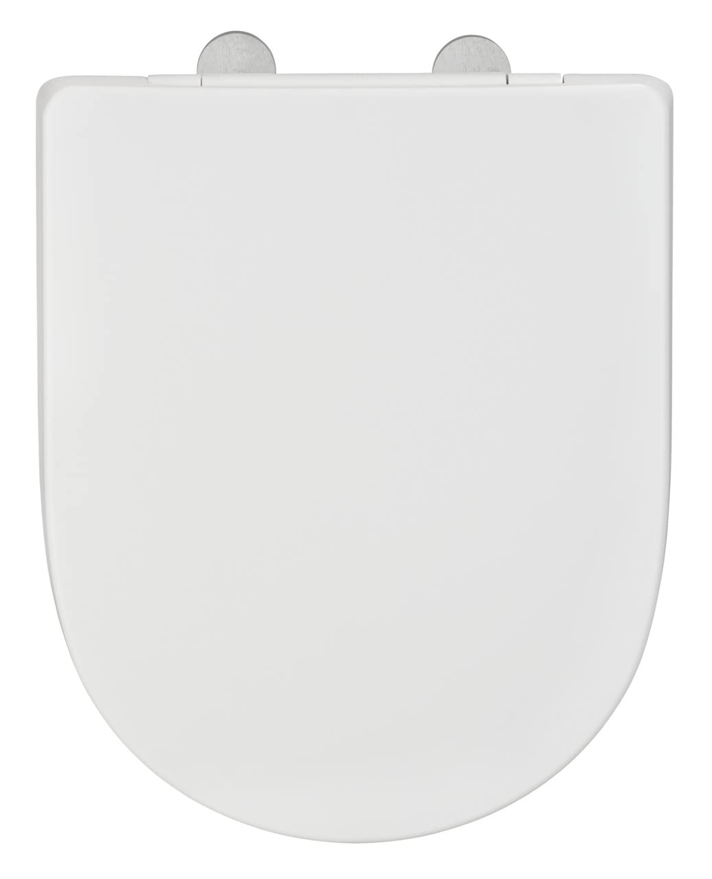 WENKO 24988100 White Exclusive No. 3, Seat with Soft-Close Mechanism, Suitable for Villeroy & Boch O.novo and Commercial Ceramics, Toilet Lid Made of Antibacterial Duroplast, 36.5 x 45 cm, Matt