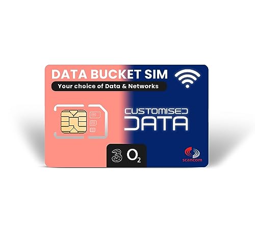  Scancom Crea la tua scheda SIM con dati: scegli la combinazione di secchio dati tra EE, Three, O2 e Vodafone (tre e O2, 500 GB)