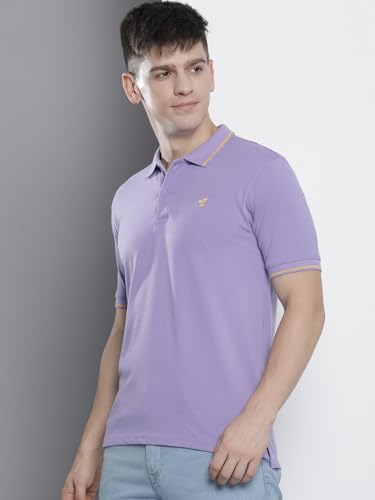 Image of The Indian Garage Co Men Slim Fit Solid Polo Neck Half Sleeves Tshirt