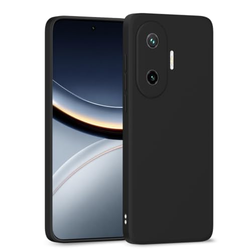 Image of Outlouders Back Cover for Poco F7 5G | Camera Protection | Durable Soft Matte Silicone Bumper Case (Black)