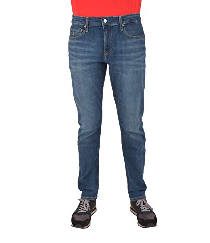 Calvin Klein CKJ 026 Slim, Jeans, Uomo, 34W/32L, Blu (Da142 Mid Blue)