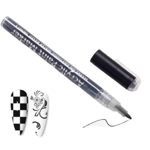 Nail Art Pen,1 PCS Nail Polish Pen, Nail Pencil, DIY Drawing Painting Pen, for Nails DIY (#04 Black)