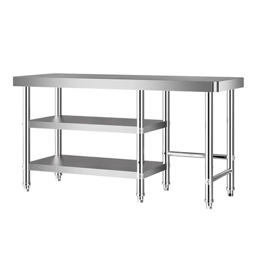 Table de travail en acier inoxydable pour cuisines professionnelles et restaurants - 2