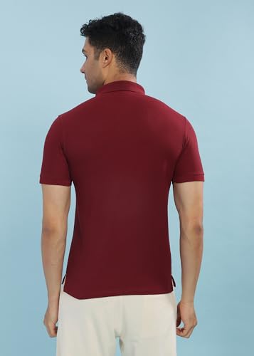 Image of Force NXT Polo Neck T-Shirt for Men Pack of 1 | Regular Fit T-Shirt for Men | Premium Super Combed Rich Cotton Polo Shirt | Men's Ultra Soft Half Sleeve T-Shirt