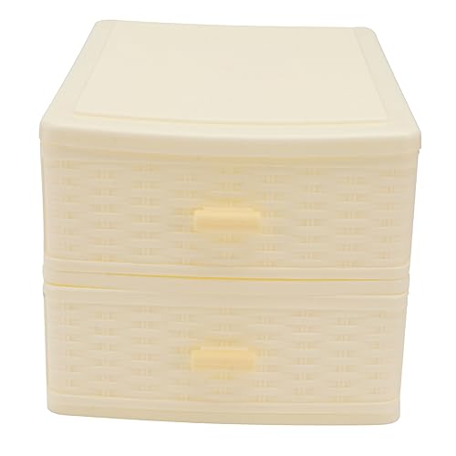 HONMEET 引き出し式収納ボックス デスクトップ収納ボックス 多層収納 プラスチック製 化粧品オーガナイザー 寮用サイズ コンパクト移動可能 1個