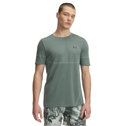 Image of Under Armour Mens UA Vanish Elite Seamless Short Sleeve T-Shirt Silica Green L