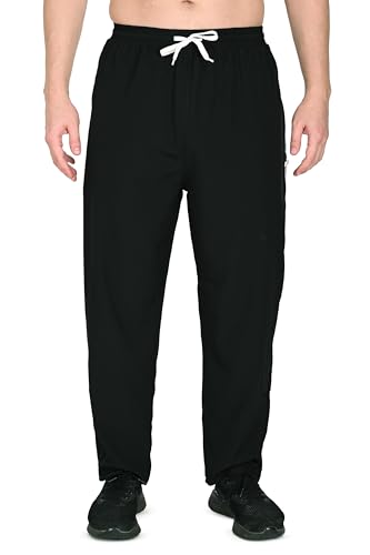 Image of Men's NS Cotton Track Pants, Elastic Waistband, Pockets & Jip Casual Sports Trousers, Gym Sports Workout Plus Size (S to 6XL)