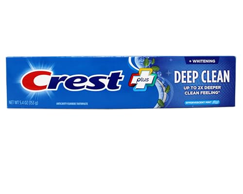 Crest Plus Deep Clean Toothpaste Effervescent Mint Anticavity Fluoride Toothpaste Whitening Stain Removal 5.4 oz - image 2