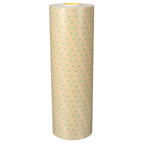 Image of 3M Adhesive Transfer Tape 467MP, Clear, 24 in x 60 yd, 2 mil, 1 roll per case, Exceptional Shear Strength for Metals and HSE Plastics