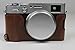 X100V Case, BolinUS Handmade PU Leather Half Camera Case Bag Cover Bottom Opening Version for Fujifilm Fuji X100V with Hand Strap (Coffee)