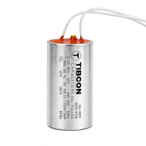 Image of 2.25 MFD Oil Filled Motor Run Capacitor, 440V AC, for Ceiling Fans, Air Coolers & Exhaust Fans, Pack of 2
