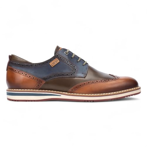 Infinity Men’s Brandy Brown Leather Brogue Lace-Up Oxford Shoes - Avila