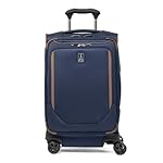 Travelpro Crew Classic Lightweight Softside Expandable Carry on Luggage, 8 Wheel Spinner Suitcase, Men and Women, Carry On 21-Inch, Patriot Blue
