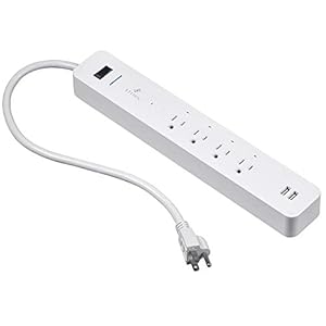 Monoprice Wireless Smart Power Strip – 4 Outlet with Two 2.1A USB Ports, 125V, 1875W No Hub Required, Compatible with…