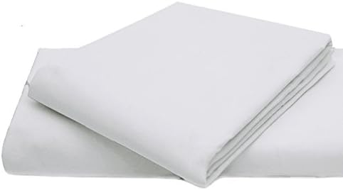AmigoZone Cotton Percale Easy Care Polycotton Flat Sheet (Grey, Super King)