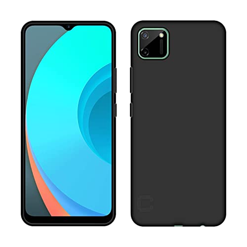 Image of Case Creation Compatible with Realme C11 2021 Back case, Realme C11 Slim Flexible Smart Look case with 360 Camera All Angle Protection (Pure Black)