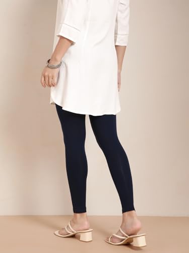 Image of TWIN BIRDS Women Viscose Ankle Leggings | Stretchable Kurti Wear Bottom