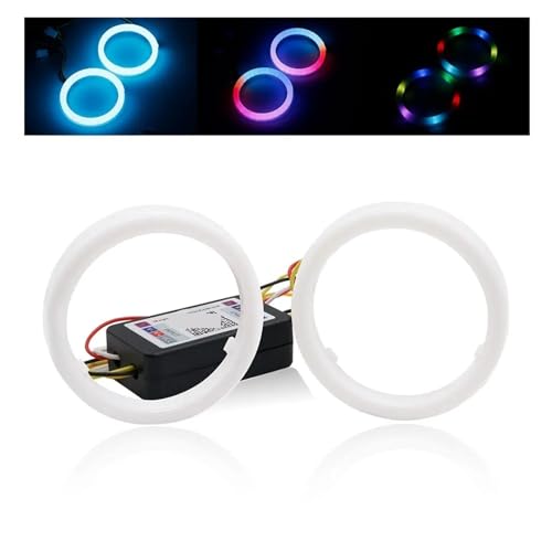 Ojos de ángel RGB con control Bluetooth y intermitente ámbar para faros 2 uds 2