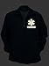 Paramedic Zipped up Windbreaker in Black with Yellow/Reflective Decorations Front and Back