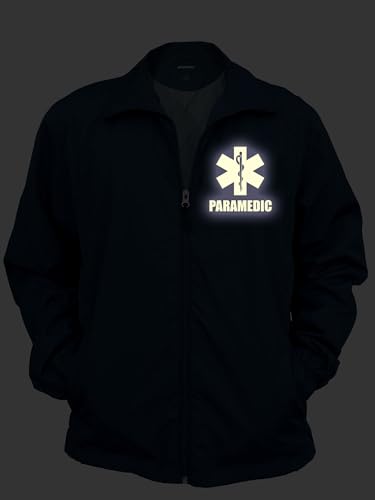 Smart People Clothing Paramedic Zipped up Windbreaker with Reflective Decorations Front and Back2
