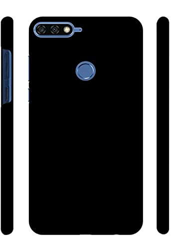 Image of Mobile Back Cover Case for Honor 7C (Silicone Case|CameraProtection|Black SC1510)