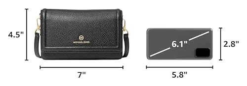 Image of MICHAEL Michael Kors Jet Set Charm Small Phone Crossbody - Purse for Women - Saffiano Leather - Snap Closure