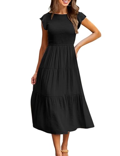 CMTOP Robe Longue Chic et Elegant Femme avec Manches à