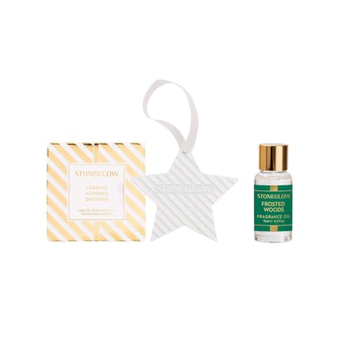 Seasonal - Bundle - Frosted Woods Fragrance Oil & Ceramic Star Hanging Diffuser Giftset Bundle