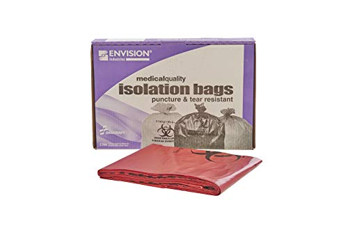 Image of Stout by Envision Medical Waste Bags, 40-45 Gal, 45 inchx49 inch, Red, 1.2 Mil, 100 ct. Extra Heavy, Made in America by People Who Are Blind or Visually Impaired