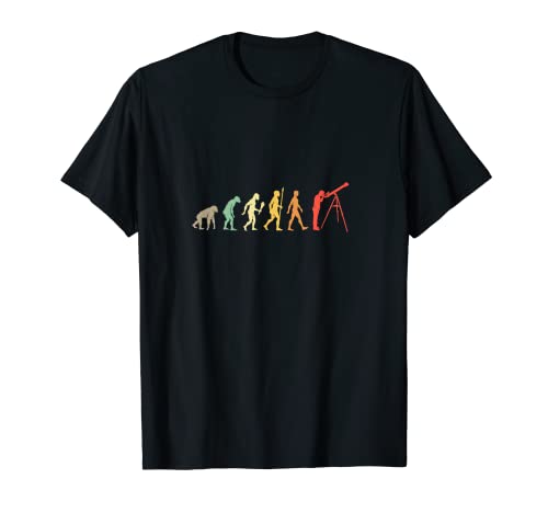 Astronomia evolução presente vintage astrónomo t-shirt, Preto, S