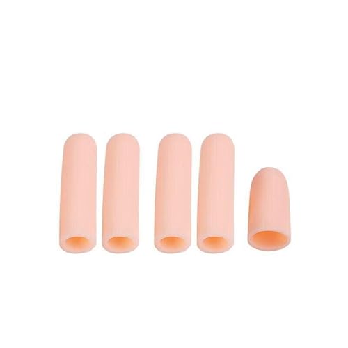 AIMALL 5PCS Silicone Finger Protector Caps, Anti-Slip Finger Cover, Soft Finger Sleeve for Nail Care, Skin Repair, and Cuticle Protection