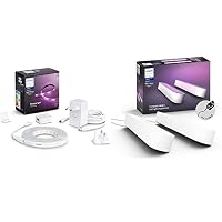 Philips Hue White and Color Lightstrip, Kit base Striscia LED Smart da 2m + Lighting Hue Play...