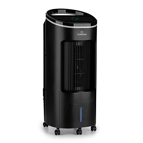 Klarstein Klimaanlage ohne Abluftschlauch, 5-in-1 Air Cooler, Leiser Ventilator, Luftbefeuchter & Nachtmodus, Mobiles Klimagerät mit Wasserkühlung,...