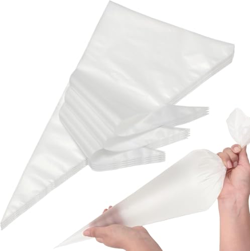 Extra Large 26 Inch Piping Bags 50 Pack - HOMIOVE XXL Disposable Piping Icing Bags Anti-Burst Thick Pastry Bags Frosting Bags Anti Burst Cake Decorating Bags for Cake Decorating Cupcakes Macarons